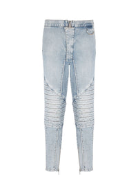 Pantalon nervuré slim en denim - Bleu Jean Clair