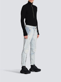 Jean nervuré à coupe slim - Bleu Jean Clair