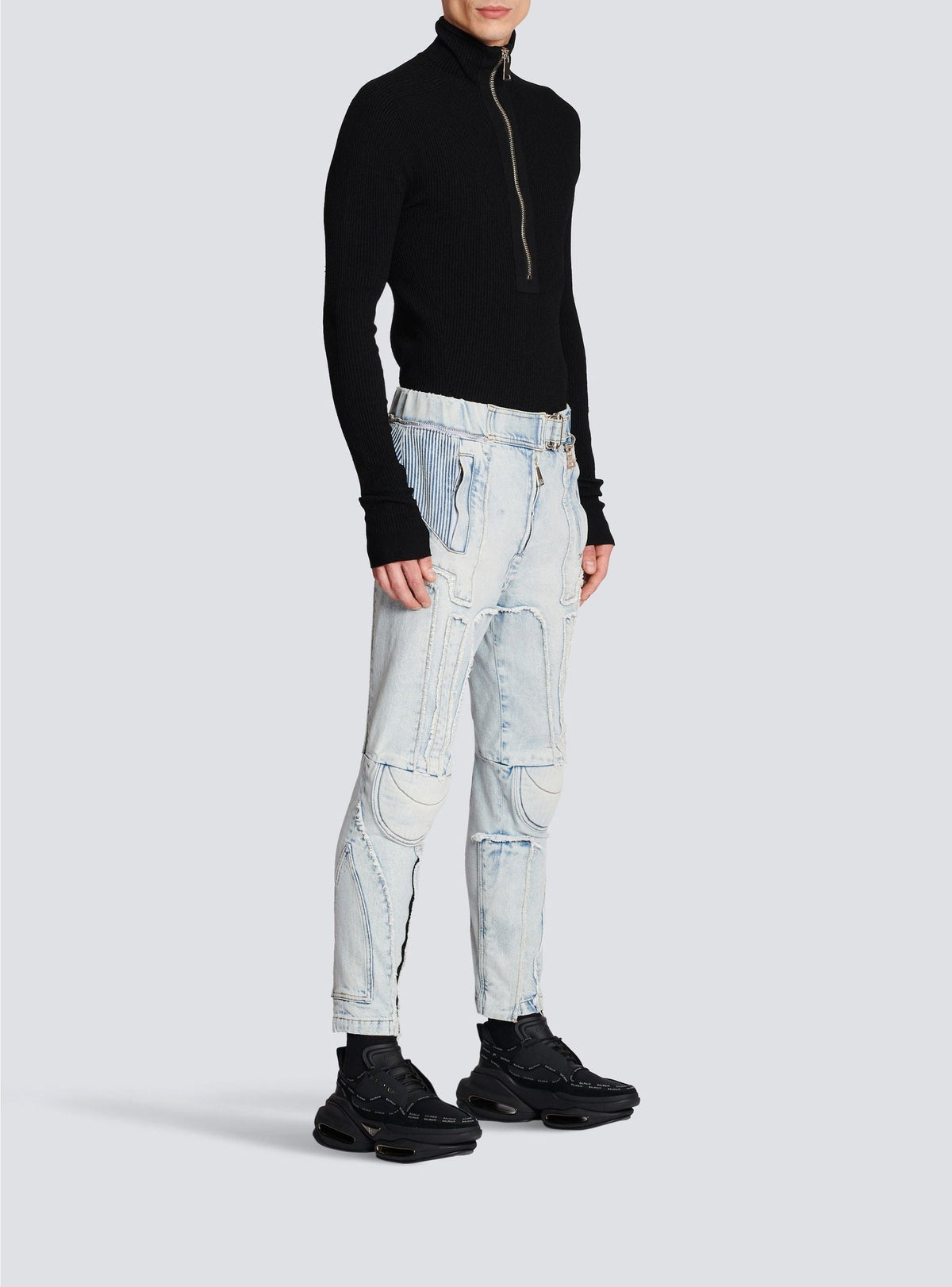 Jean nervuré à coupe slim - Bleu Jean Clair