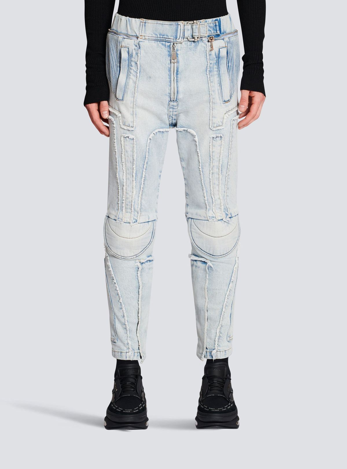 Jean nervuré à coupe slim - Bleu Jean Clair