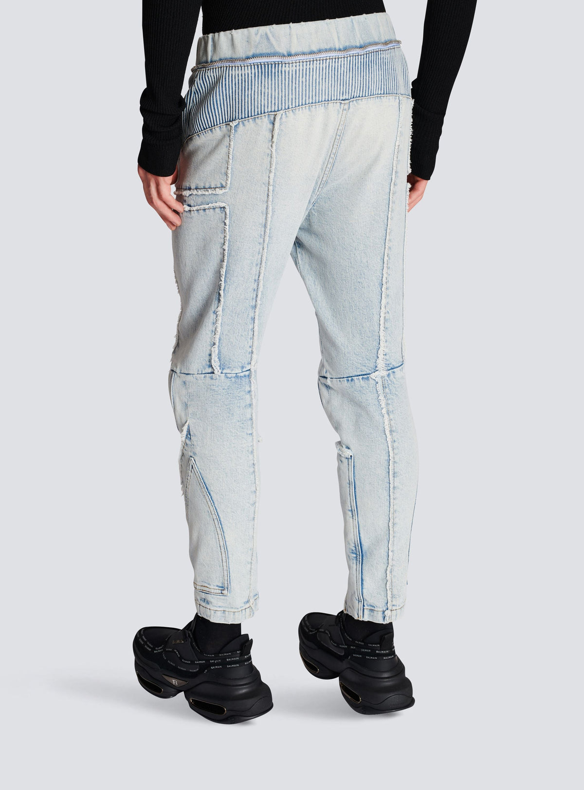 Jean nervuré à coupe slim - Bleu Jean Clair