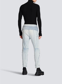 Jean nervuré à coupe slim - Bleu Jean Clair