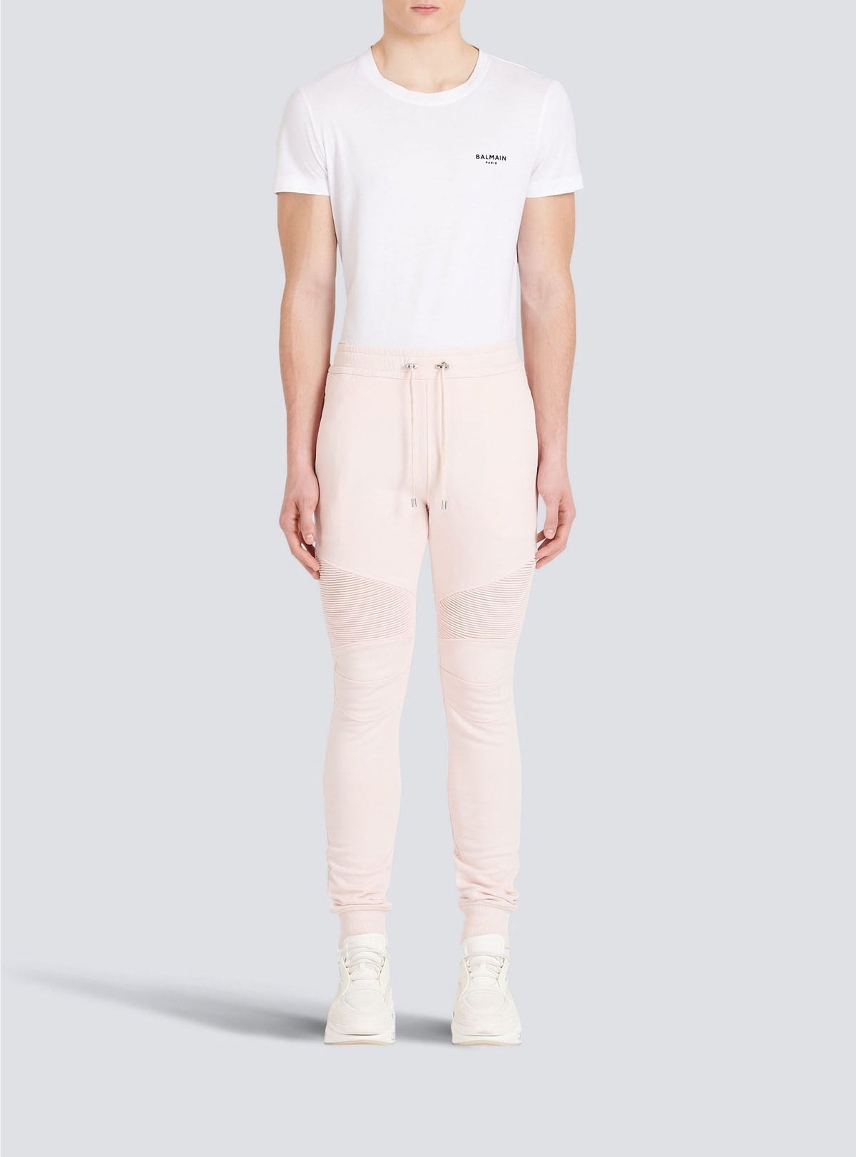 Pantalon de jogging imprimé logo - Rose Poudré & Noir