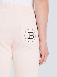 Pantalon de jogging imprimé logo - Rose Poudré & Noir