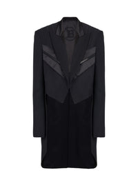 Blazer queue-de-pie en laine - Noir