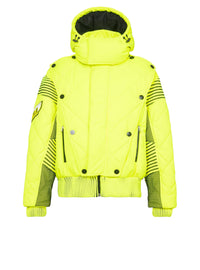 Doudoune néon à capuche - Jaune Fluo