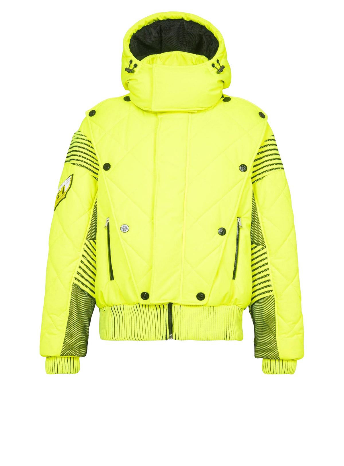 Doudoune néon à capuche - Jaune Fluo