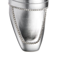 Mules Yk-Bloafer 35 en cuir - Silver & Crystal