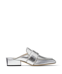 Mules Yk-Bloafer 35 en cuir - Silver & Crystal