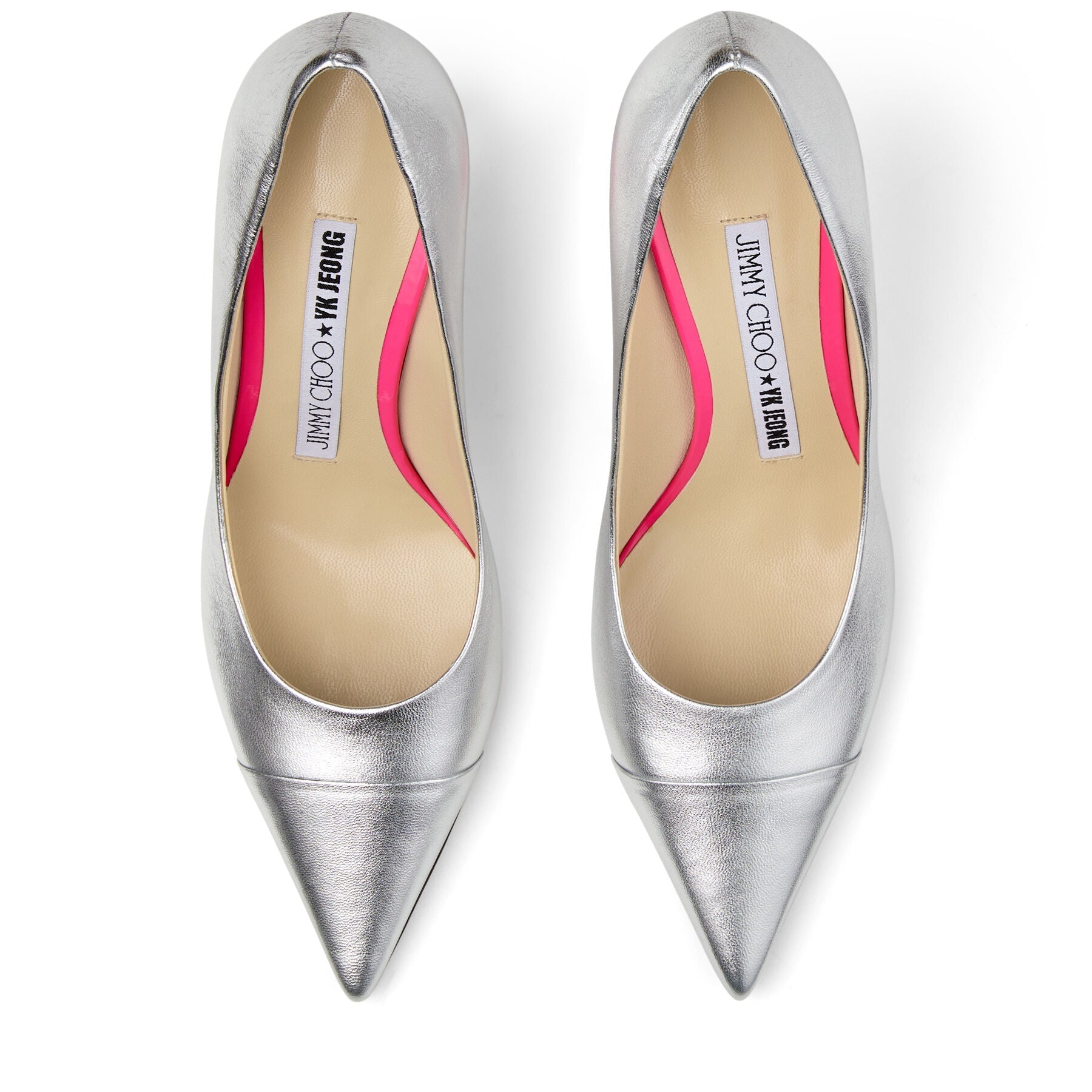 Escarpins Yk-Love 90 en cuir - Silver & Pink