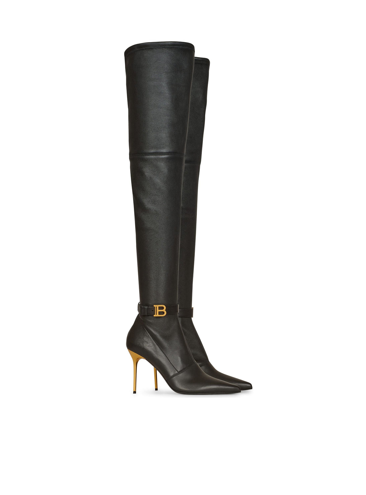 Cuissardes Raven en cuir stretch - Noir