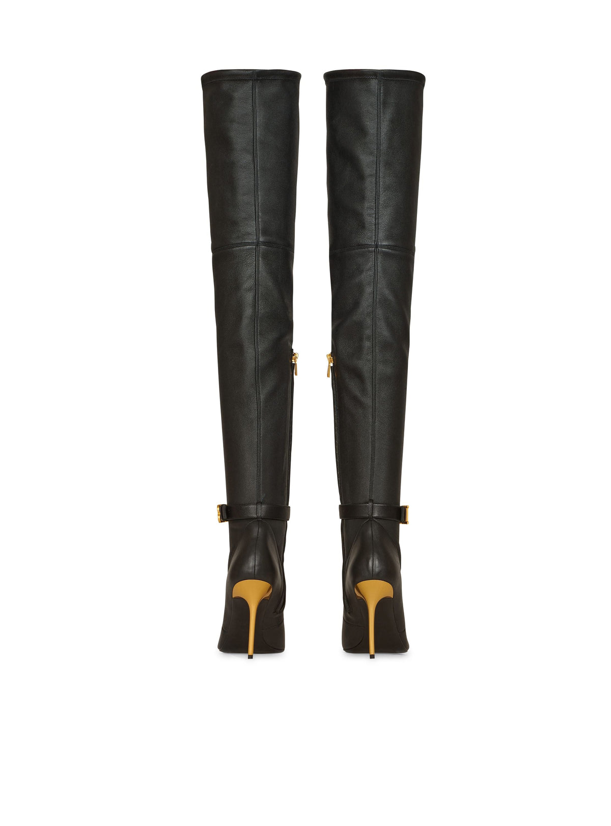 Cuissardes Raven en cuir stretch - Noir