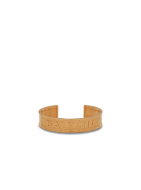 Bracelet manchette en laiton avec logo balmain - Or