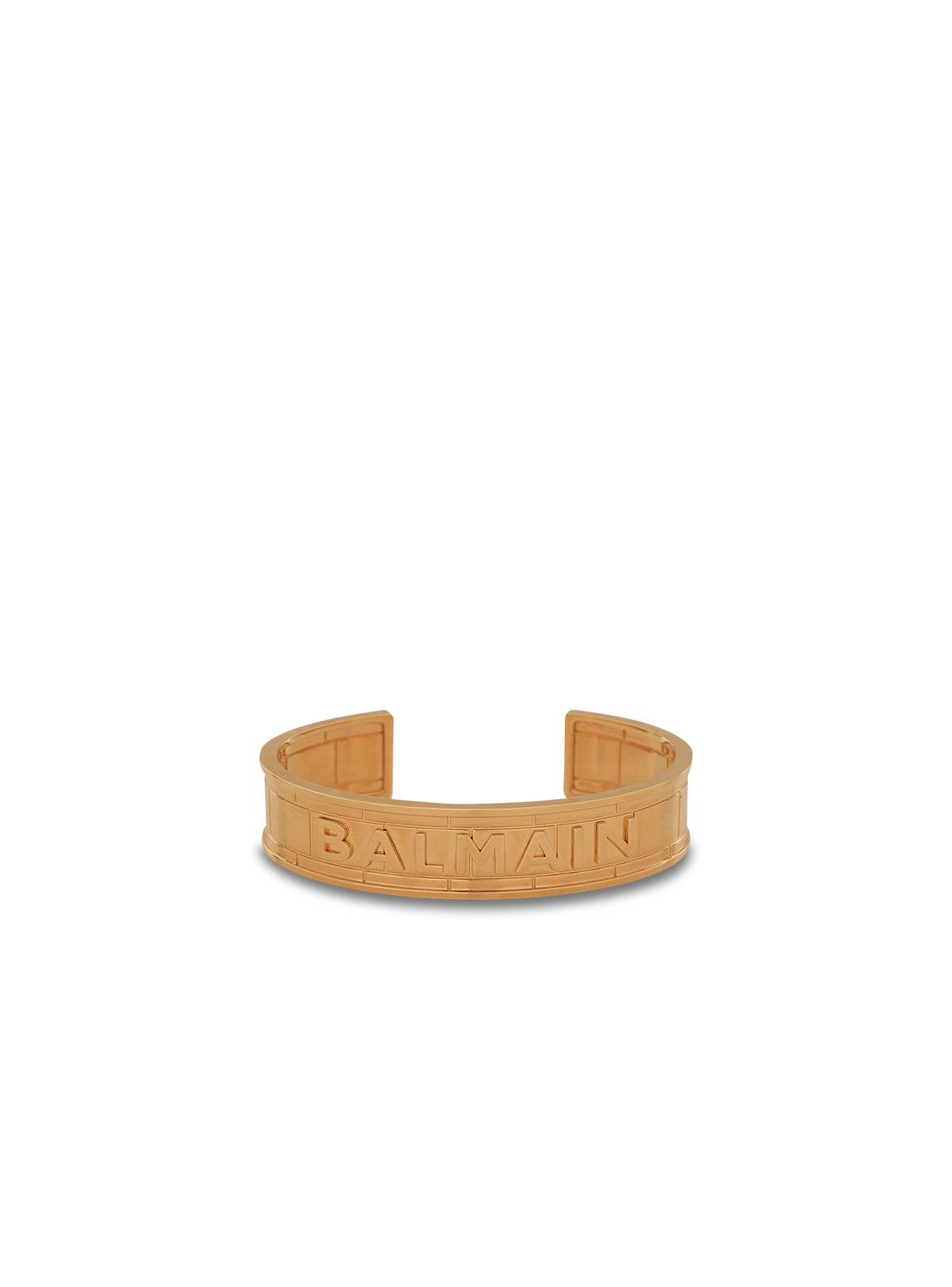 Bracelet manchette en laiton avec logo balmain - Or