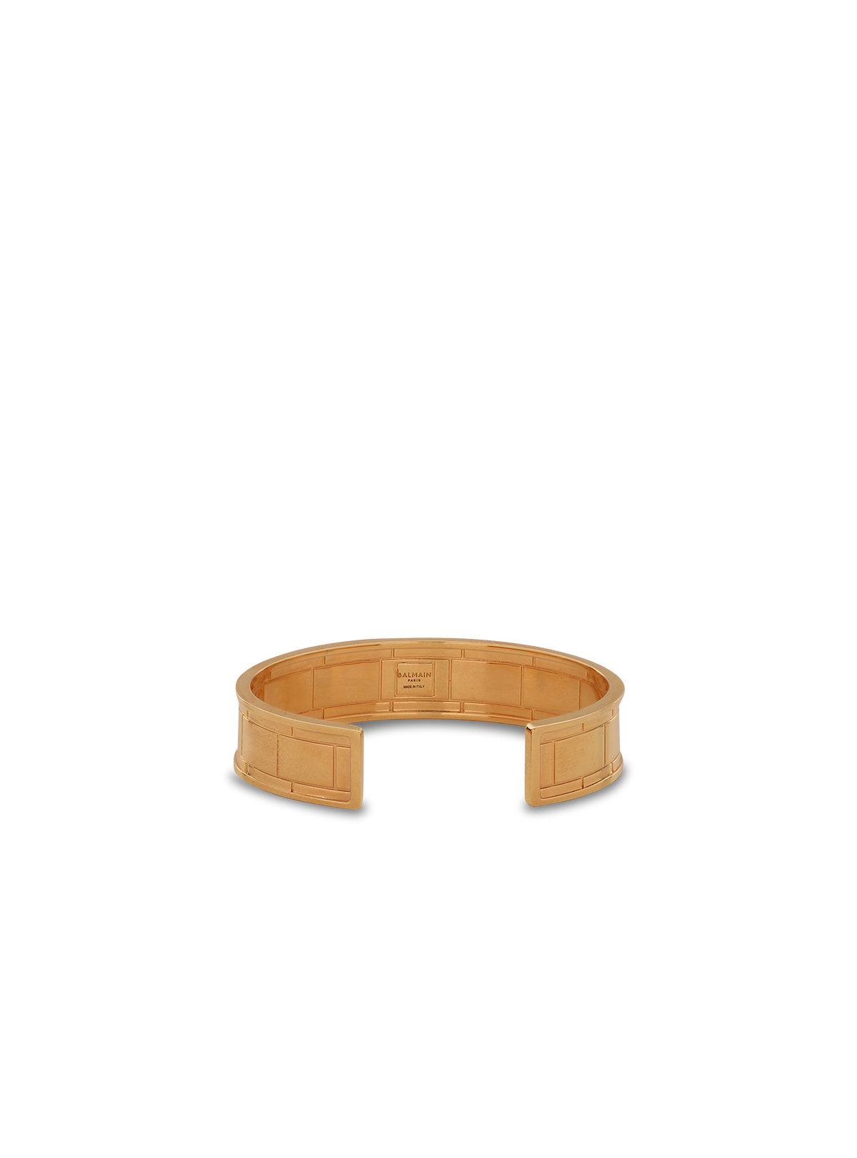 Bracelet manchette en laiton avec logo balmain - Or