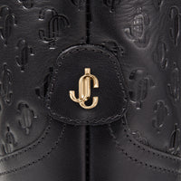 Bottes Yola à plateforme 80 en cuir à monogramme JC - Black Intense