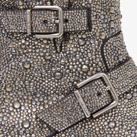 Bottes Jeunesse en daim avec cristaux - Anthracite
