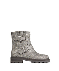 Bottes Jeunesse en daim avec cristaux - Anthracite