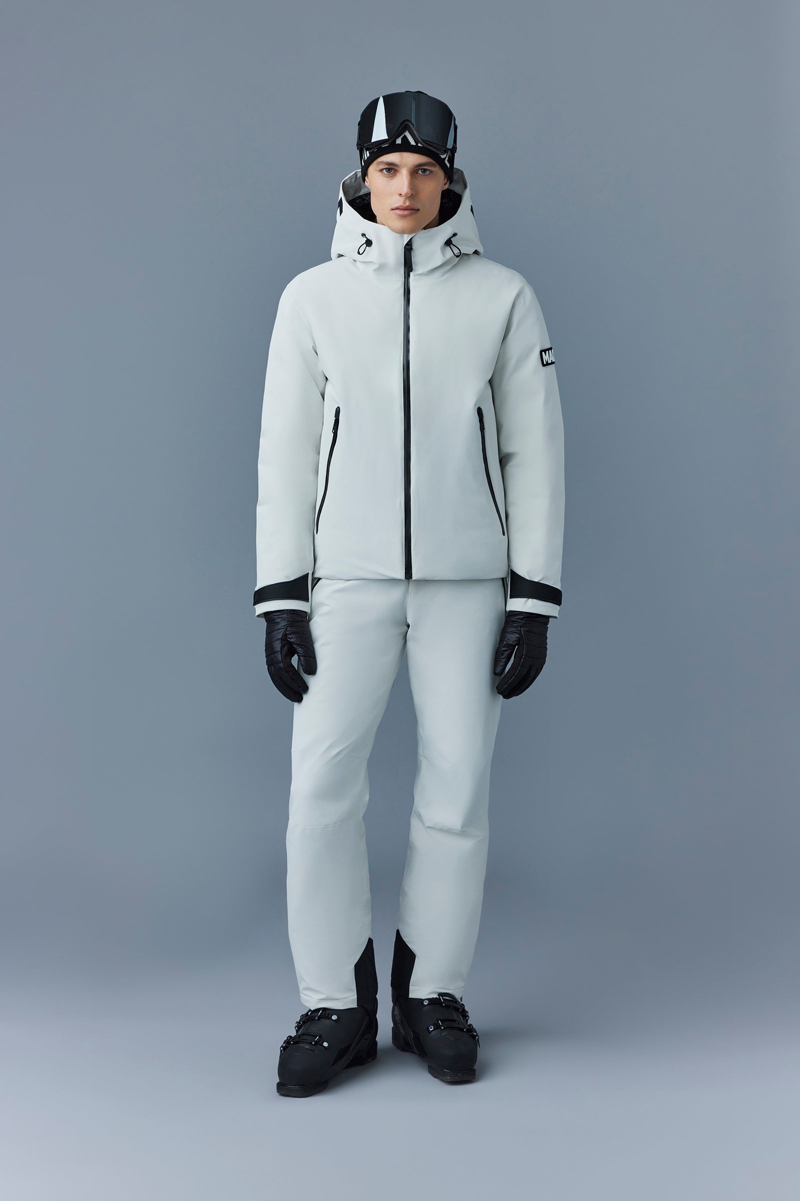 Parka courte Yukio à capuche - Porcelain Grey