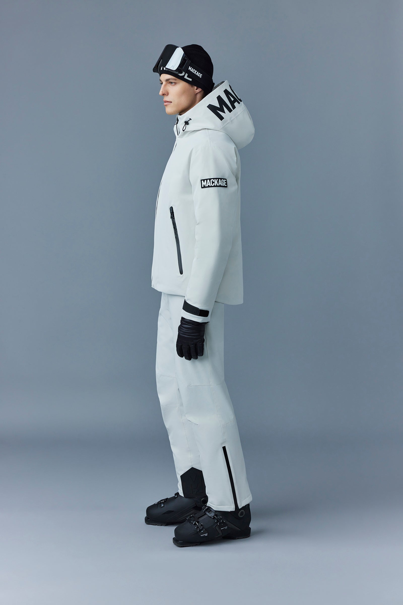 Parka courte Yukio à capuche - Porcelain Grey