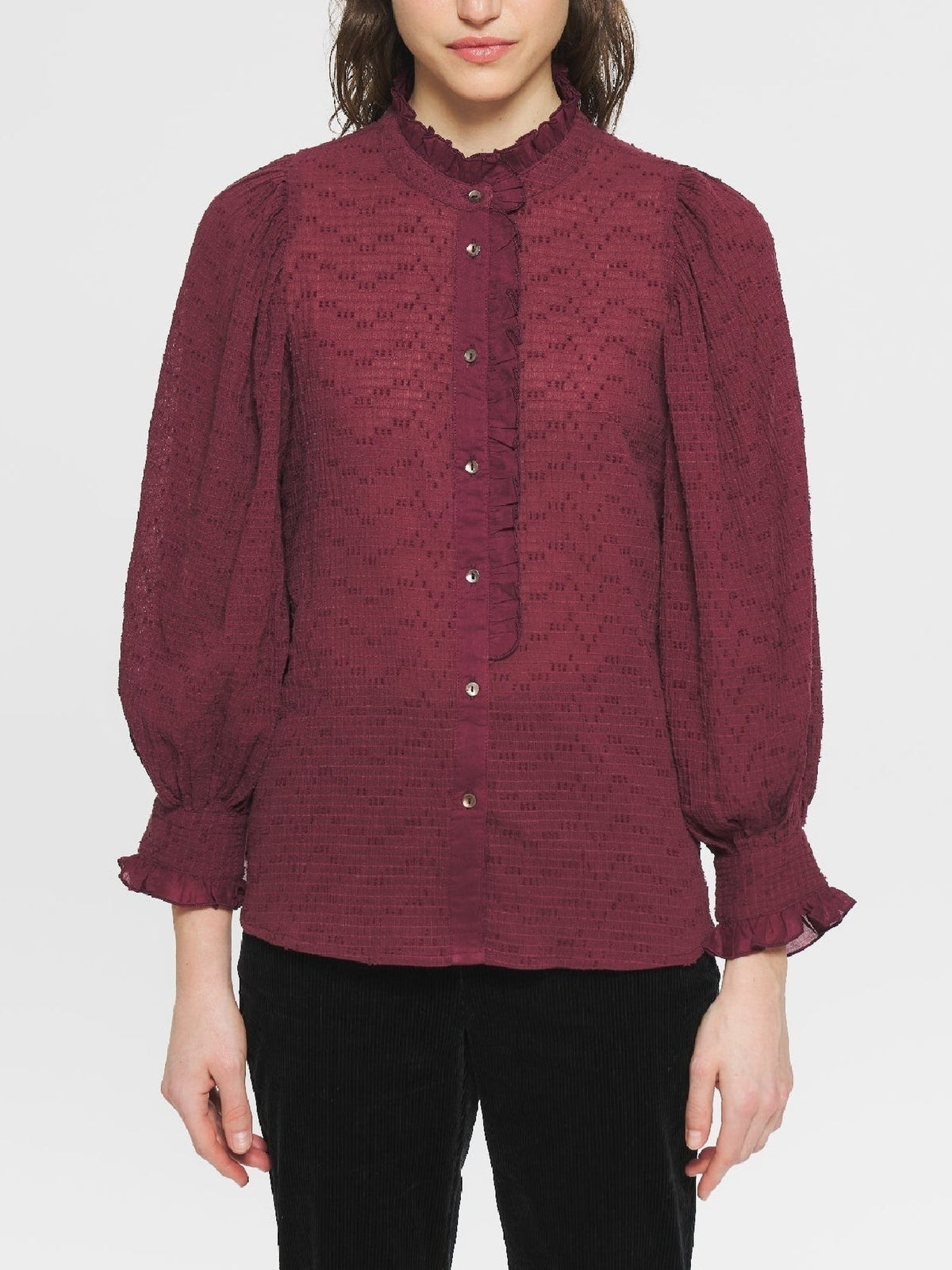 Blouse Yvette - Burgundy