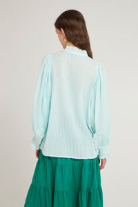 LIGHT AQUA YVONNE BLOUSE