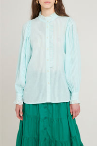 LIGHT AQUA YVONNE BLOUSE
