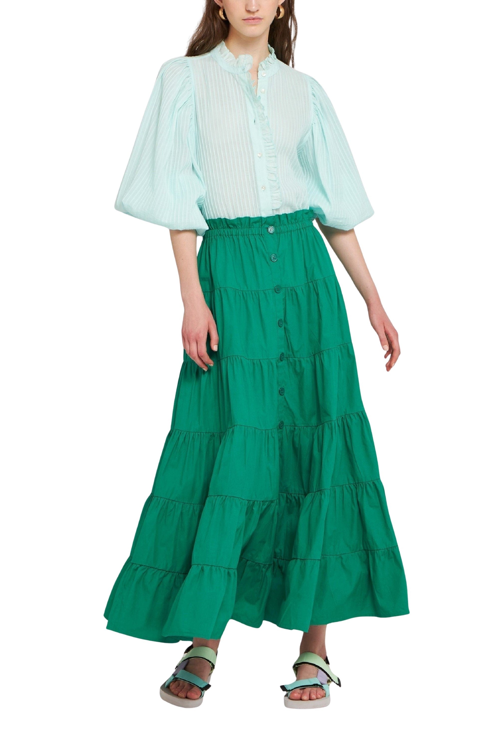 LIGHT AQUA YVONNE BLOUSE