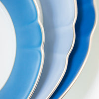 Assiette à pain Yvonne Filet d'or en porcelaine - Lavande