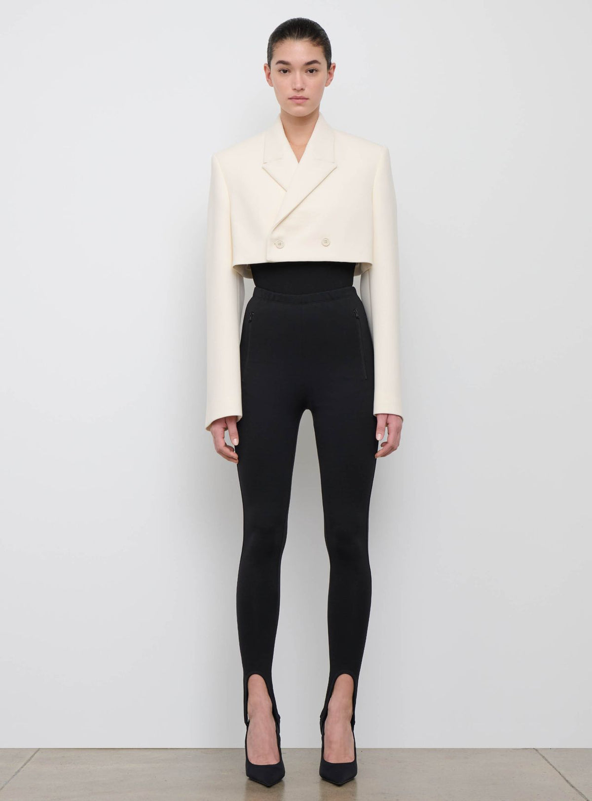 Crop Blazer - Off White