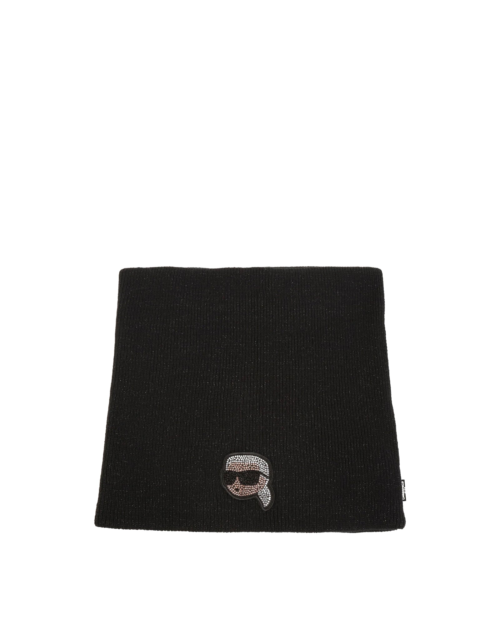 Écharpe tour de cou avec logo en coton - Black