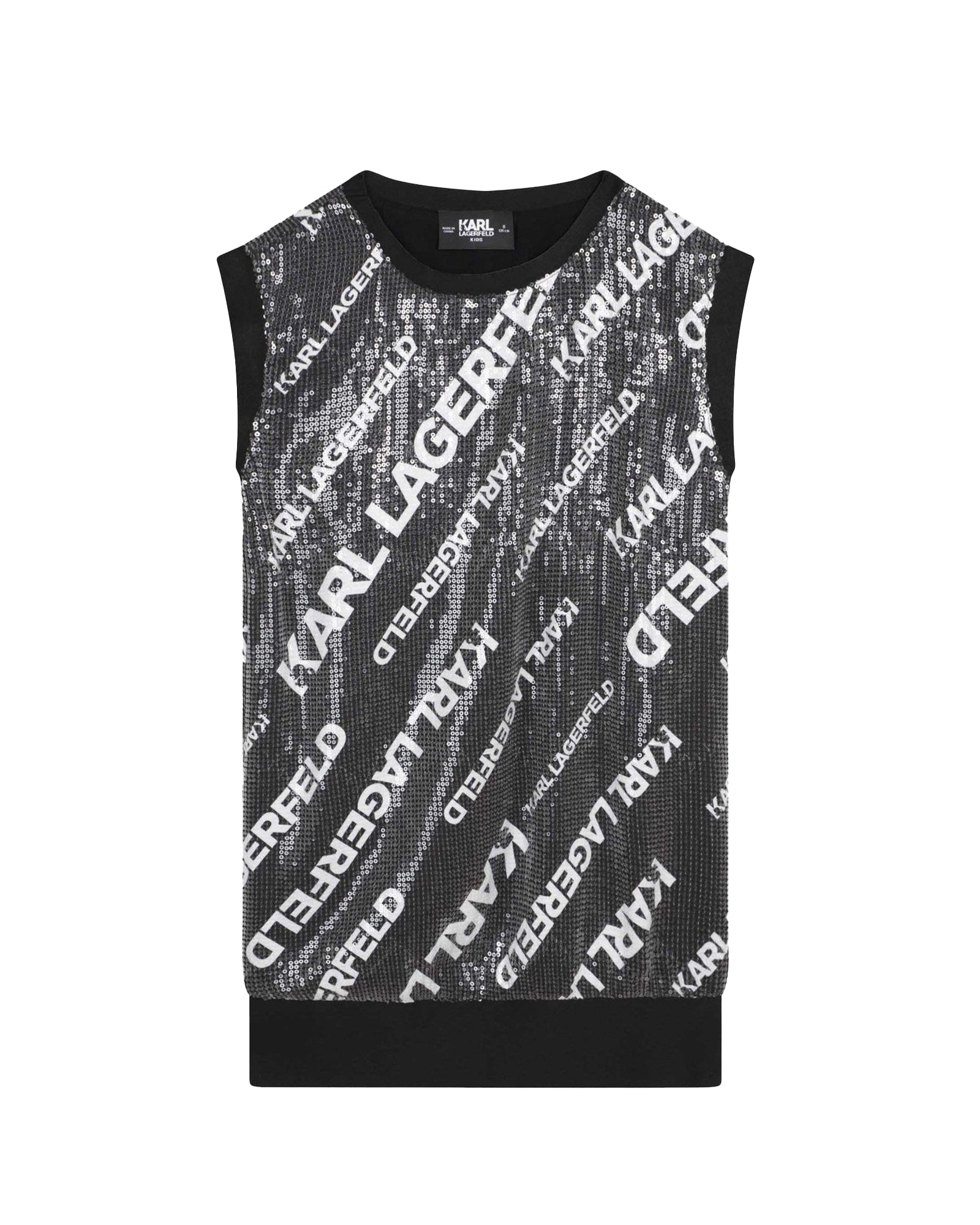 Sequin embroidered dress - Black White