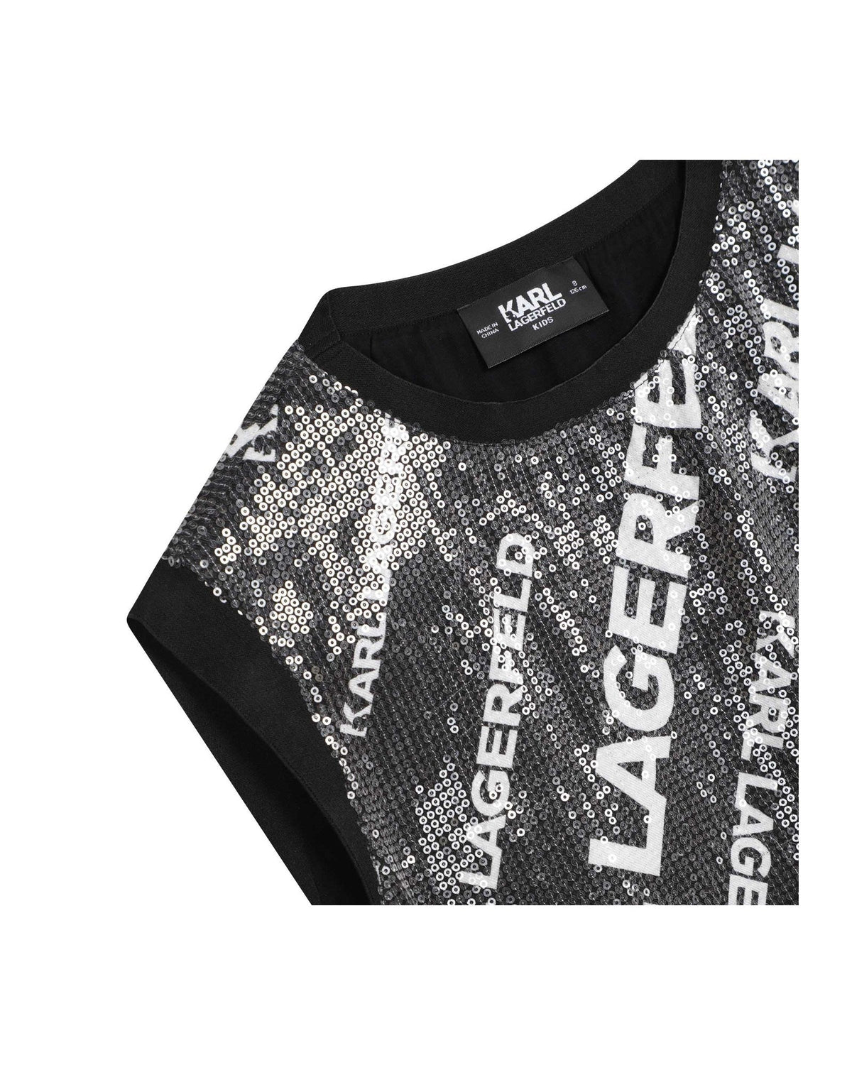 Robe brodée à sequins - Noir & Blanc