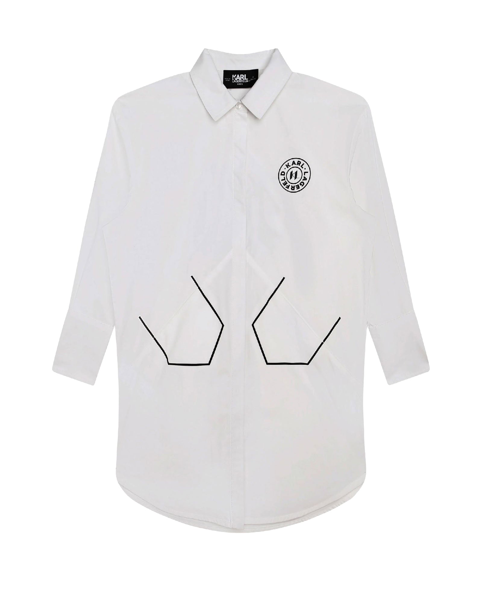 Robe chemisier en coton - Blanc