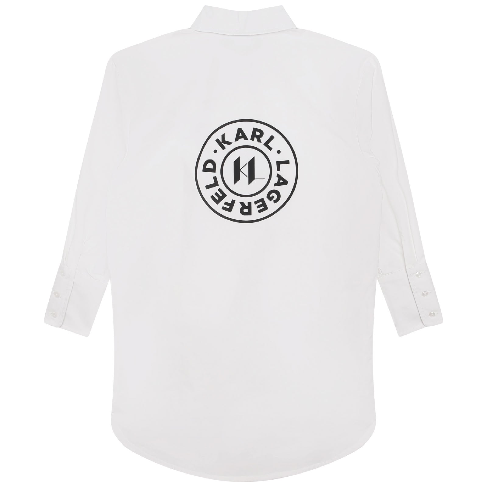 Robe chemisier en coton - Blanc