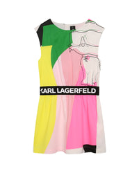 Robe imprimée avec logo - Multicolor
