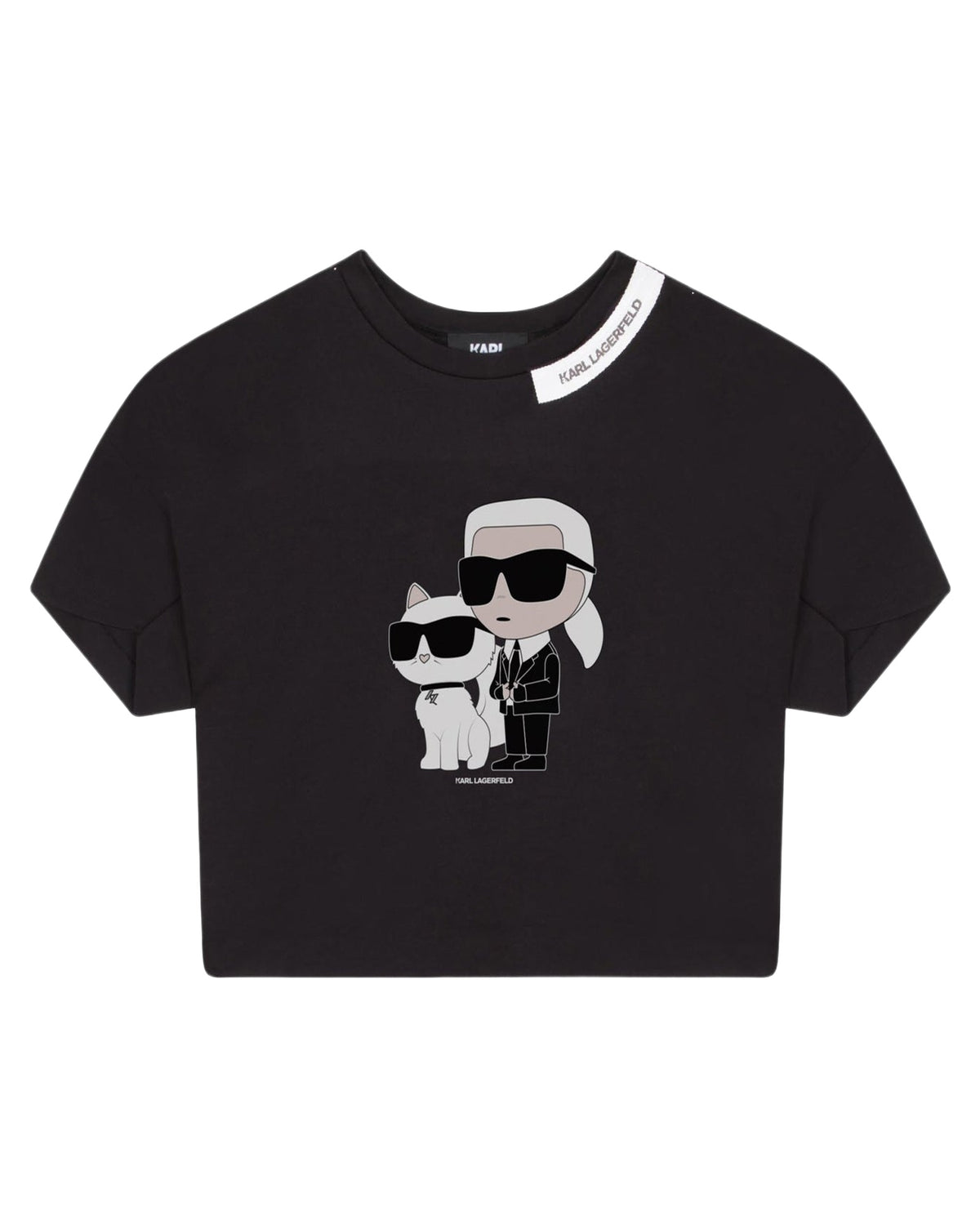 T-shirt oversize à illustrations - Black