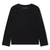 Long-sleeved cotton T-shirt - Black