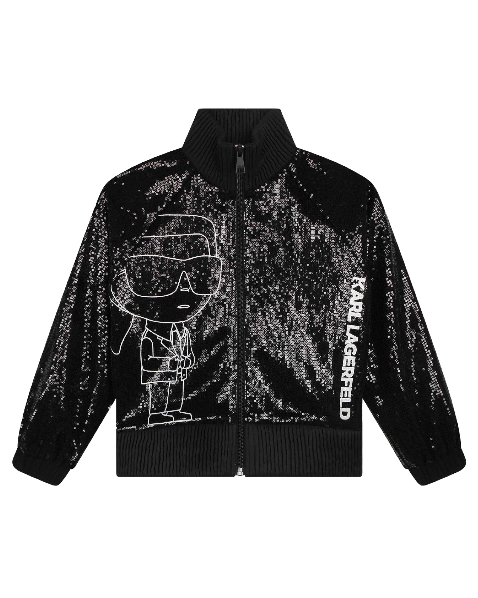 Blouson brodé sequins - Black