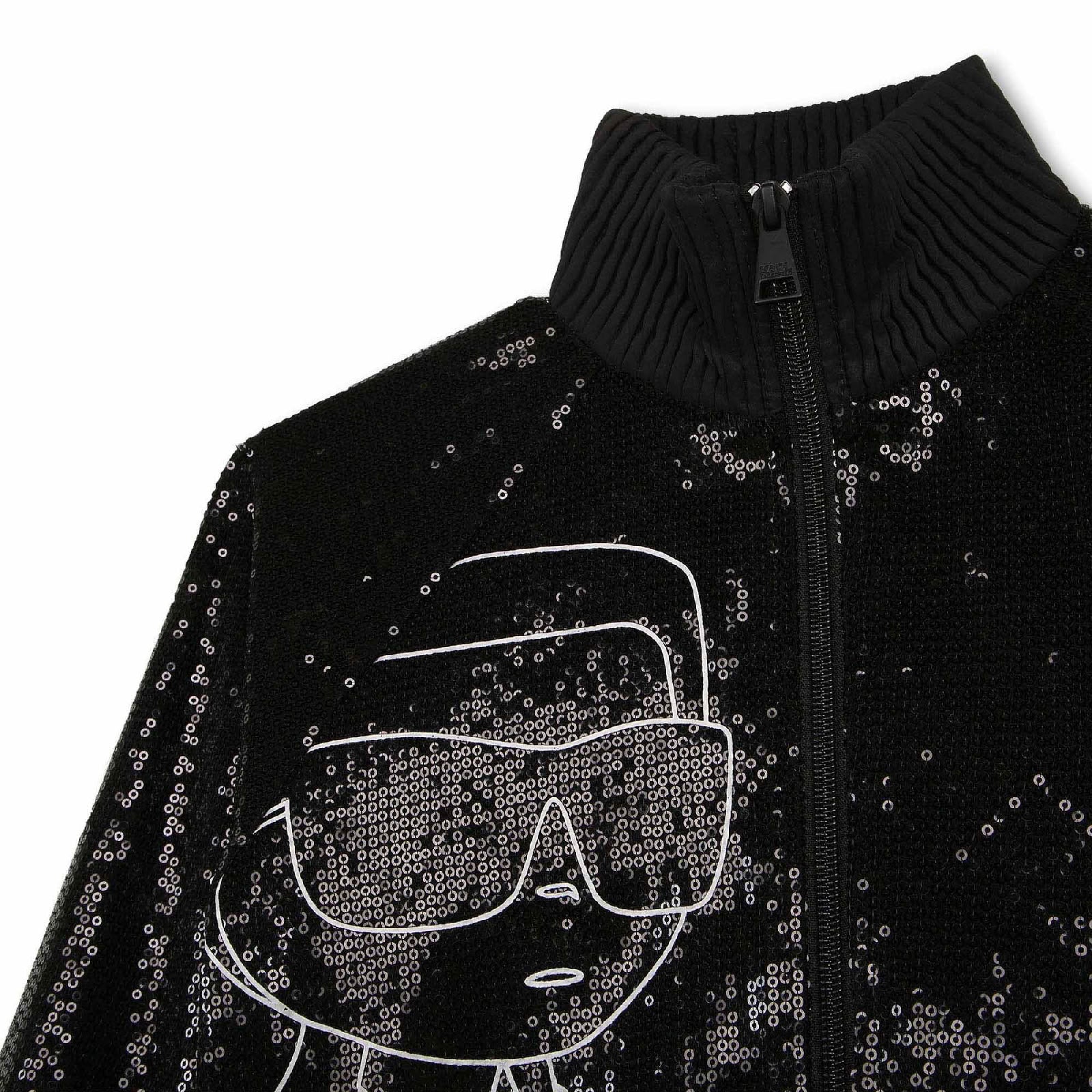 Blouson brodé sequins - Black