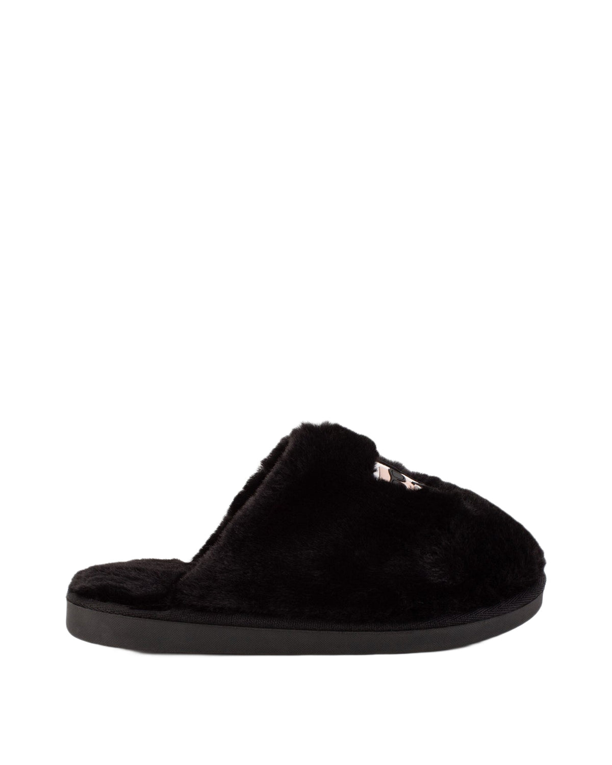 Mules effet fourrure - Black
