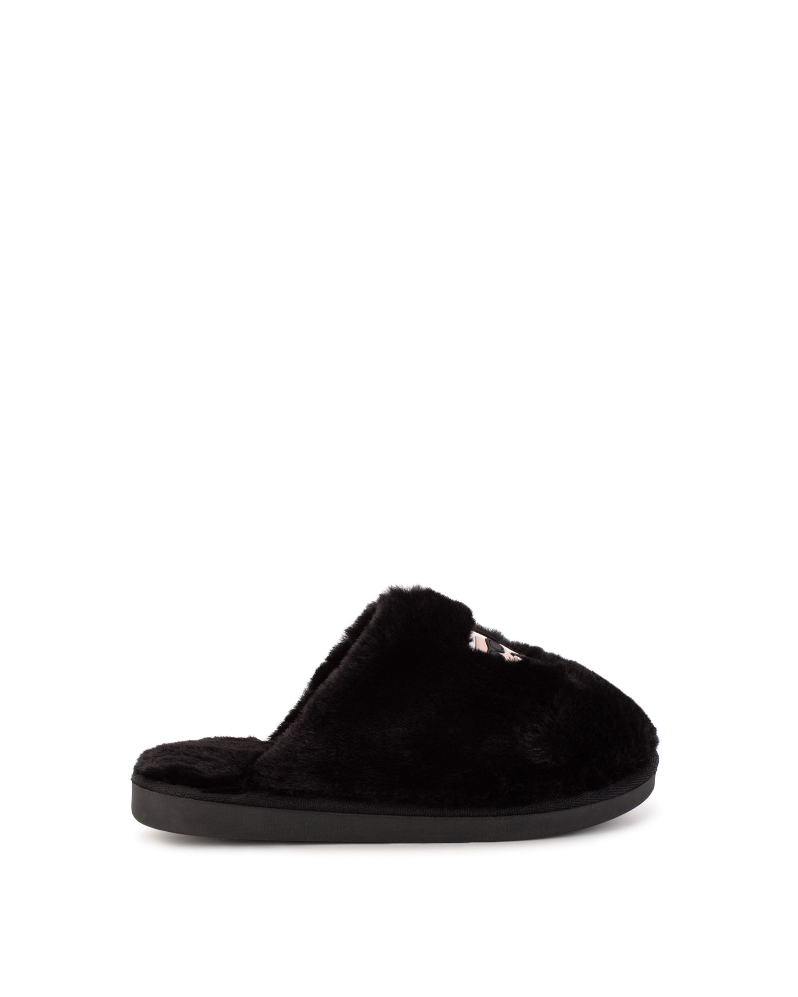 Mules effet fourrure - Black