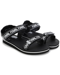 Sandales à logo imprimé - Black