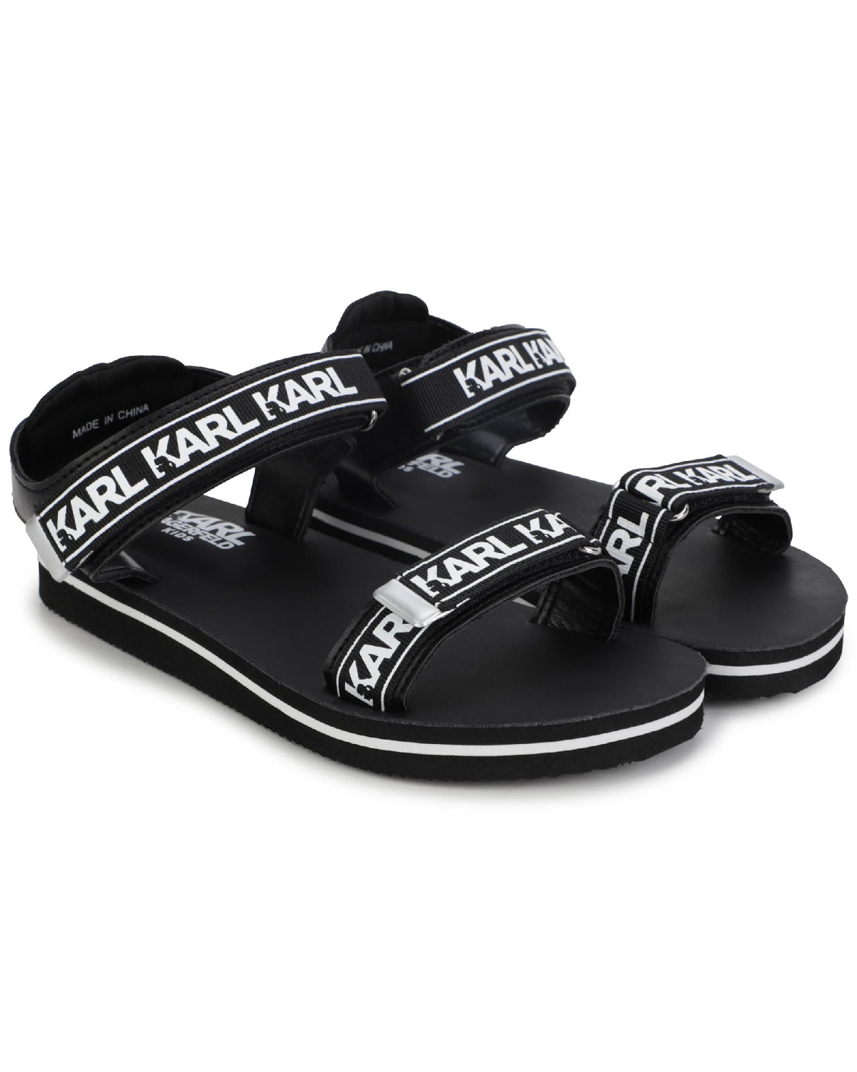 Sandales à logo imprimé - Black