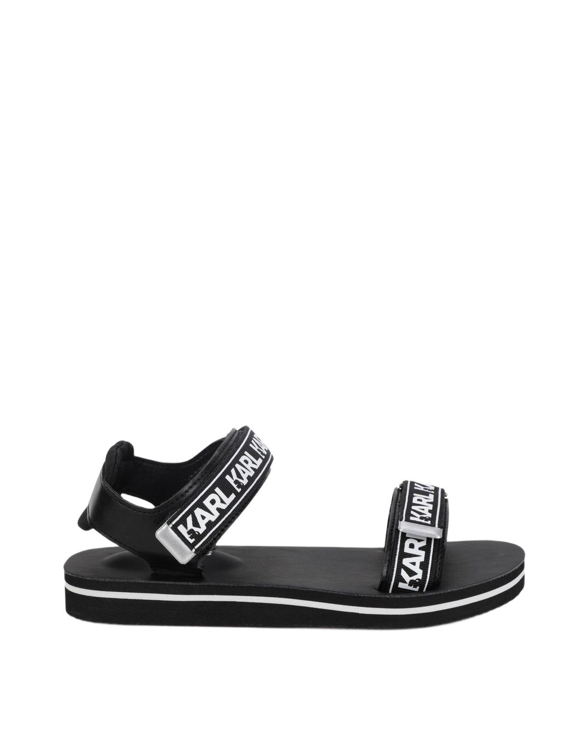 Sandales à logo imprimé - Black