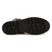 Bottines avec logo en cuir - Black