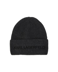 Bonnet avec logo en coton - Gris Foncé