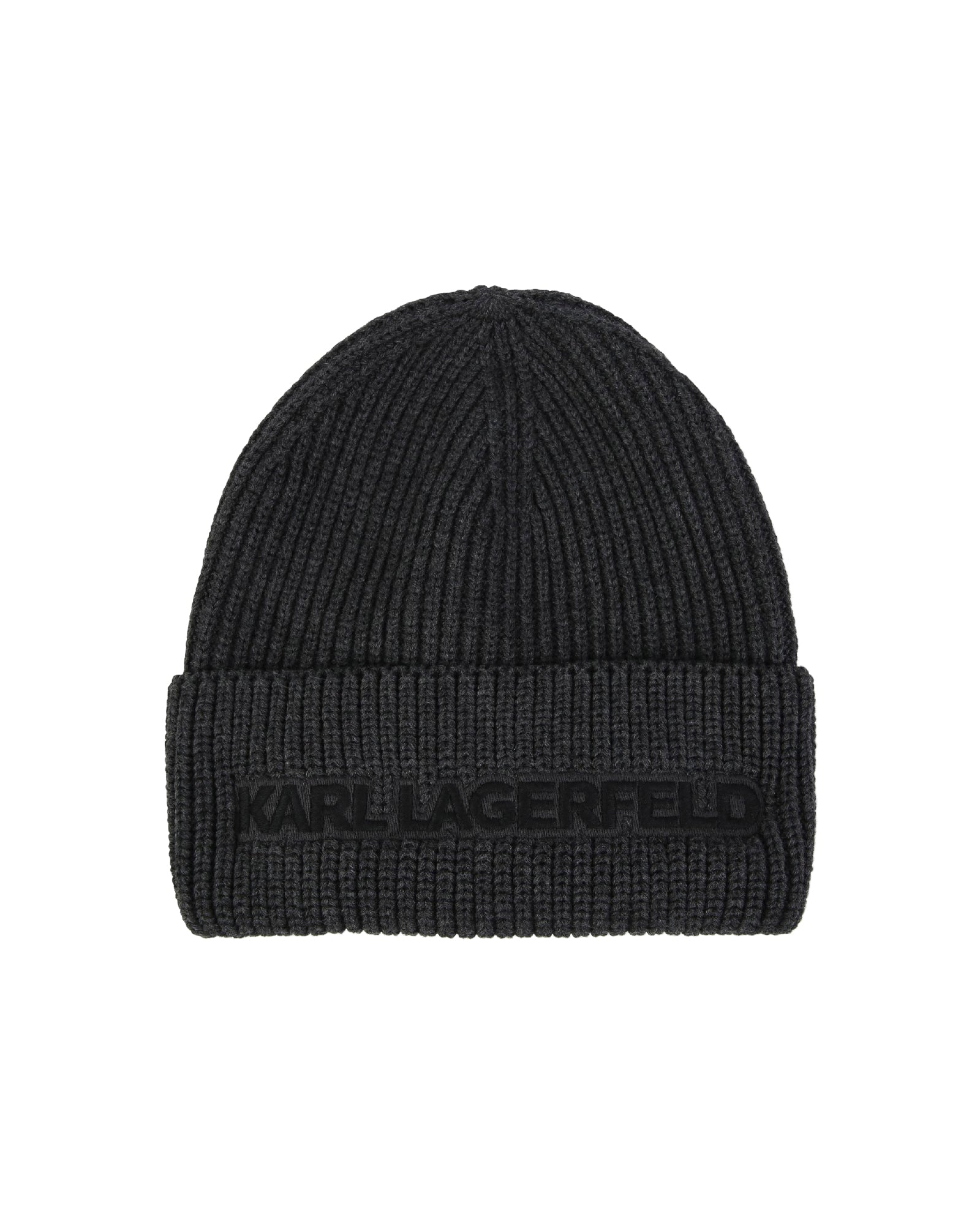 Bonnet avec logo en coton - Gris Foncé