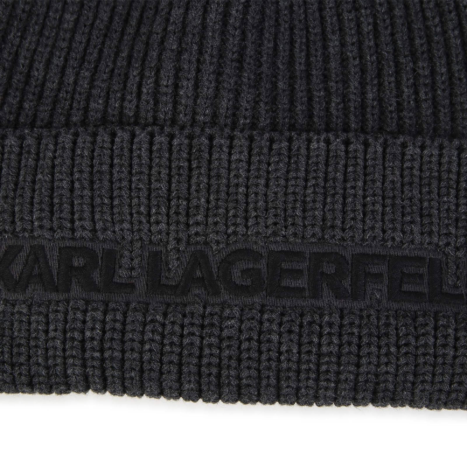 Bonnet avec logo en coton - Gris Foncé