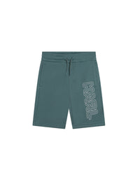 Bermuda à illustrations en coton - Faded Green